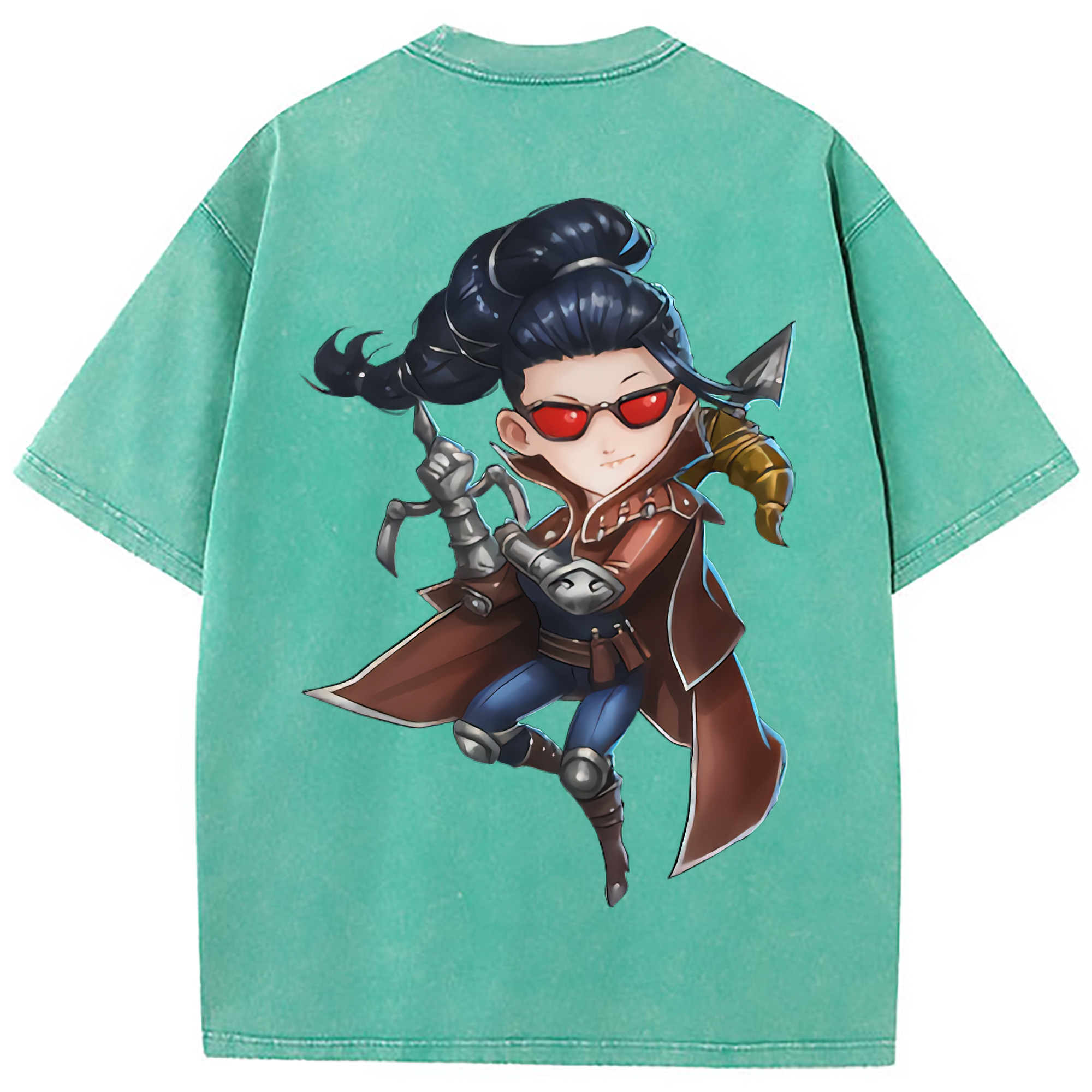 （画像用） リーグ・オブ・レジェンド League of Legends LOL 綿100% ヴィンテージ風 半袖Tシャツ（背面プリント）
